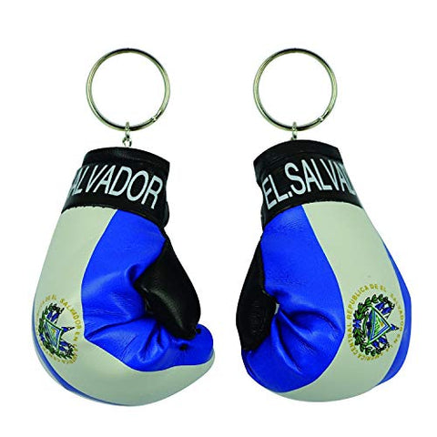 Fantasia Collection 12 Count 4" Boxing Gloves El Salvador Flag Keychain