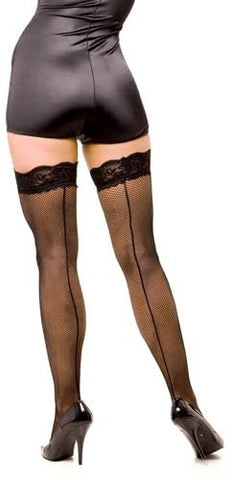 Paper Magic Women's French Kiss Back Seam Thigh Highs