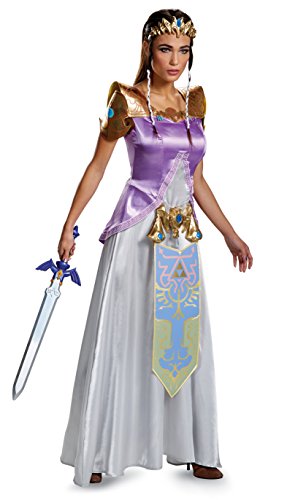 Disguise Women's Legend Deluxe Zelda Adult Costume, Multi, Large