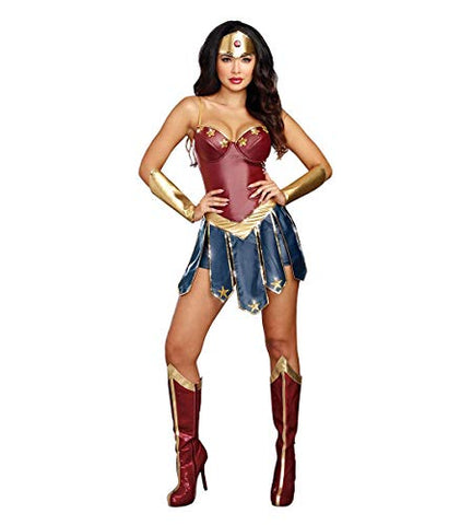 Dreamgirl Women's Hero Hottie, Multi, M