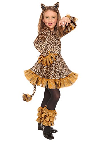 Living Fiction Girls' Leopard Costume Large