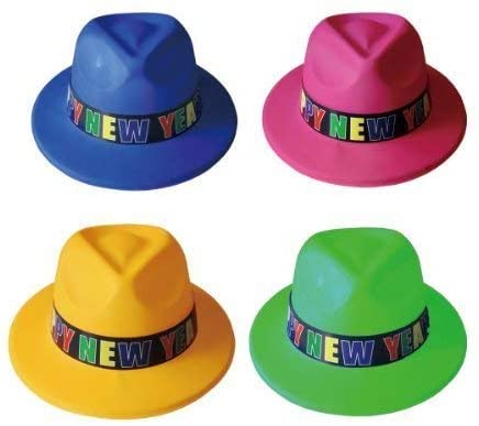 1 Dozen Happy New Year Fedora Hats