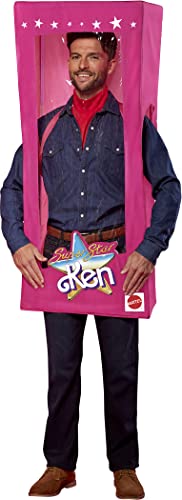 InSpirit Designs Adult Ken Box Costume | Barbie | Officially licensed | 21 total pieces | Wearable pink box with elasticized poles | Velcro closure