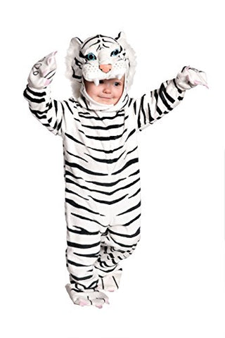 UNDERWRAPS Baby's Tiger Costume Jumpsuit, White, X-Large (4-6 Yrs)