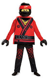 Disguise Kai Lego Ninjago Movie Deluxe Costume, Red, Medium (7-8)