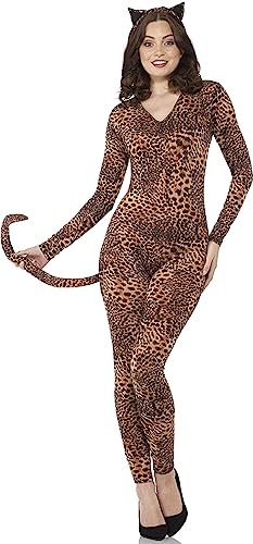 Snow Leopard Print Cat Suit Women's Costume Medium 10-12