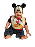 Disguise Costumes Drool Over Me Disney Mickey Mouse Infant Bib and Hat Accessory, Black/Red/Tan, 0-12 Months
