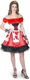 Flirty Queen Of Hearts Women's Costume Medium 10-12