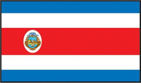 4" x 6" Costa Rica Soft Polyester Flag Banner