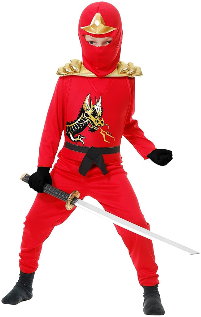 Charades Child's Ninja Avenger Costume, Red, Large