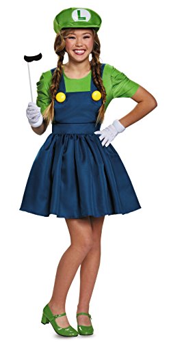 Disguise Women's Luigi Skirt Version Adult Costume, Green/Blue, X-Large