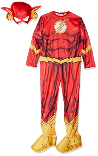 Rubies DC Comics Deluxe Muscle-Chest The Flash Costume, Child Small