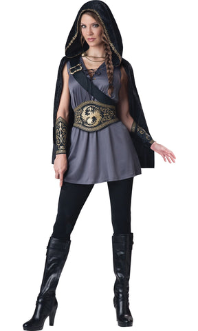 InCharacter Costumes Women's Huntress Costume, Grey/Black, Medium