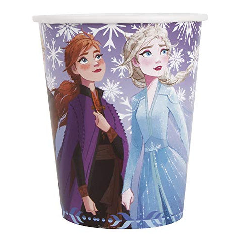 Unique Disney Frozen 2 Paper Cups - 8 Pcs, multicolor