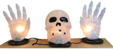 Light up Skull and Skeletal Hands Ground Breaker Decoration Indoor/Outdoor