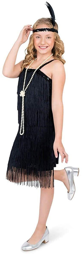 Girl's Black Flapper Costume