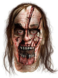 The Walking Dead TV Show, Adult Zombie Man With Split Head Latex Mask, One Size