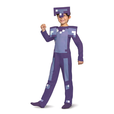 Disguise Minecraft Costume, Enchanted Diamond Armor Outfit for Kids, Minecraft Costume Halloween, Large (10-12)
