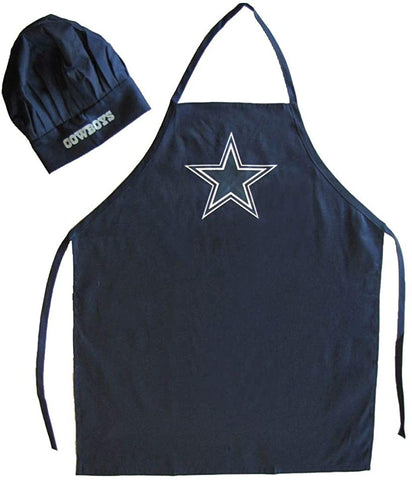 PSG unisex-adult Apron and Chef Hat Set NFL One Size, Dallas Cowboys Navy