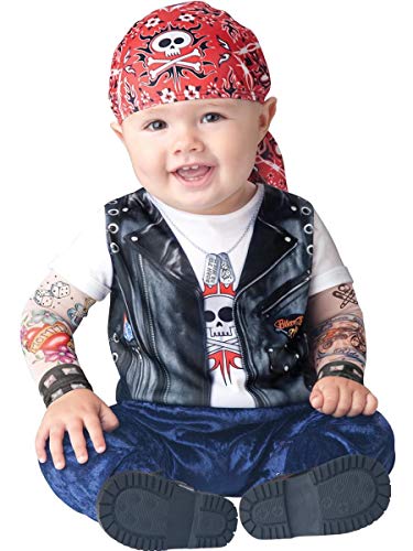 Fun World Lil Characters Baby Boy's Born To Be Wild, Black/Red, Small