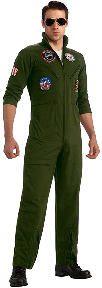 Top Gun US Navy Adult Flight Suit Costume, Plus Size