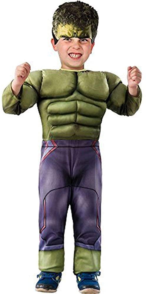 Marvel Avengers Hero Hulk Muscle Chest Jumpsuit Toddler Boys Child Costume 2T