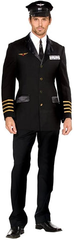 Mile High Pilot Hugh Jorgan Adult Costume - Large