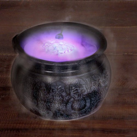 Seasons Misting Cauldron Halloween Decoration, 7" x 9"