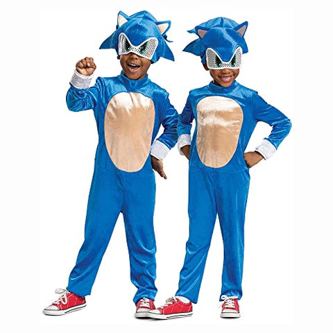 Disguise Sonic the Hedgehog Costume, Official Sonic Movie Costume and Headpiece, Toddler Size Medium (3T-4T)