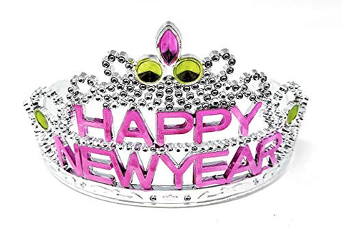 Happy New Year Plastic Tiara 12 Pack