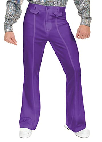 Charades Men's Disco Pants, Purple, W42