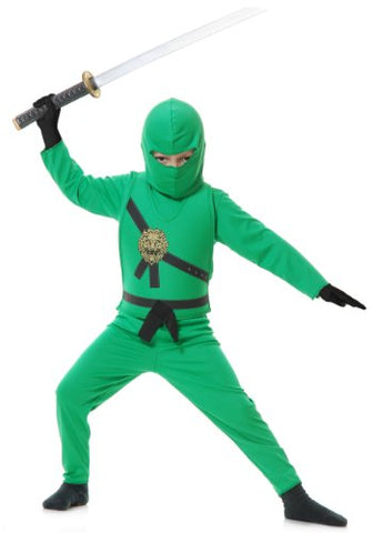 Kid's Green Ninja Costume X-Large (12-14)
