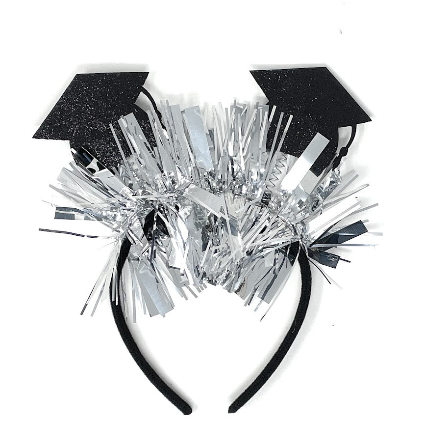 Graduation Mortarboard Hat W/Tinsel Head bopper