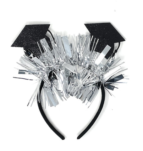 Graduation Mortarboard Hat W/Tinsel Head bopper