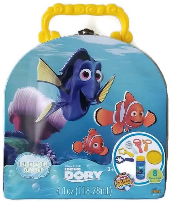 Finding Dory Disney Bubble TIN Fun Set 8 Piece in Tin