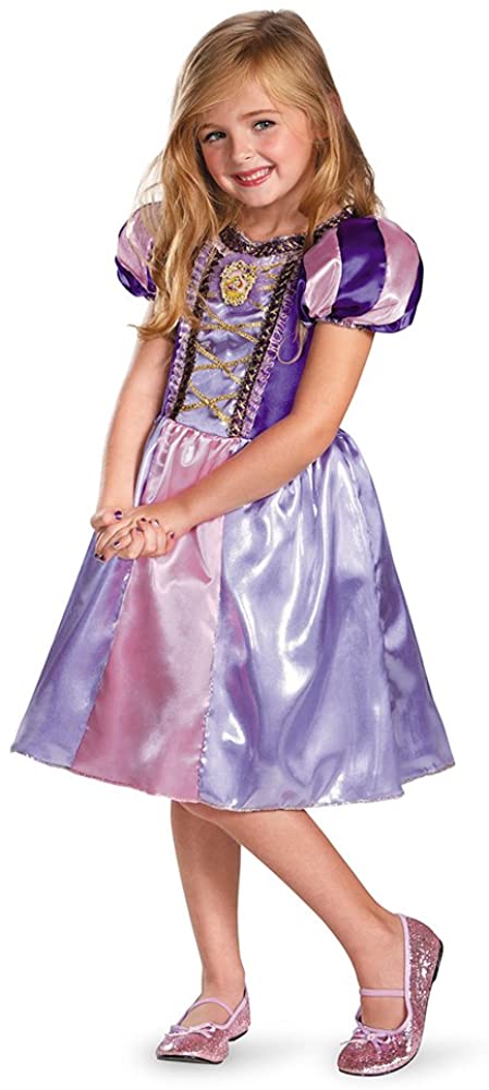 Disguise Disney's Tangled Rapunzel Sparkle Classic Girls Costume, 3T-4T