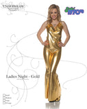 Underwraps Gold Ladies Night Womens Adult 70S Costume
