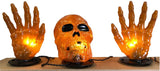 Light up Skull and Skeletal Hands Ground Breaker Decoration Indoor/Outdoor