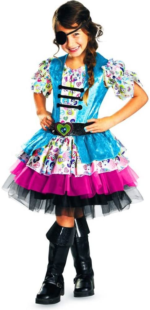 Disguise Playful Pirate Girls Costume, One Color, 3T-4T