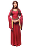 Franco American Novelty Company Women's Long Red Dress & Choker, Small