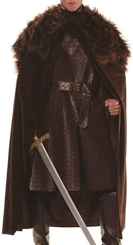 UNDERWRAPS Faux Leather Print Costume Cape Male One Size