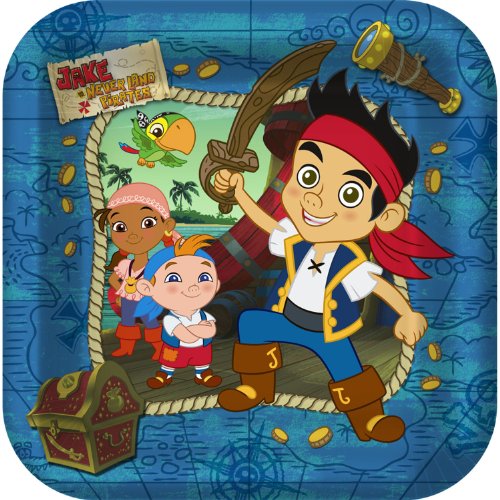 Hallmark BB021919 Jake And The Never Land Pirates Dinner Plates - 8-Pack