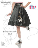 Underwraps Black Satin Womens Adult Costume Poodle Skirt