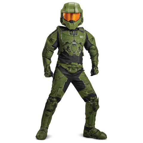 Disguise Halo Master Chief Infinite Prestige Boys Costume, Green & Black
