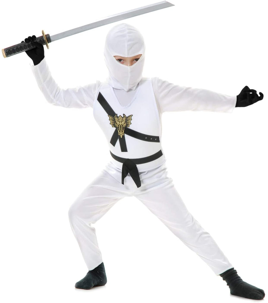 Charades Child's Ninja Avenger Costume, White, X-Large