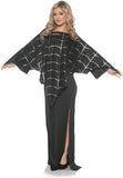 UNDERWRAPS Women's Poncho with Metallic Spider Web Design