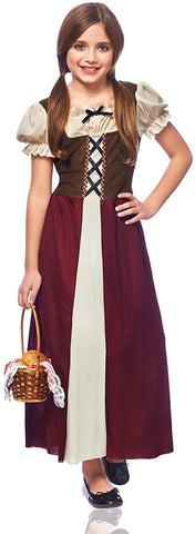 Costume Culture Peasant Girl Child Costume, Burgundy, Small