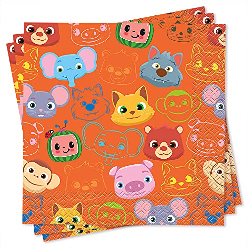 Unique Cocomelon (16 Pk) Luncheon Napkins, Medium, Multicolor