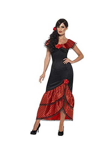 Smiffys Women Flamenco Senorita Adult Sized Costume, Black, XL - US Size 18-20