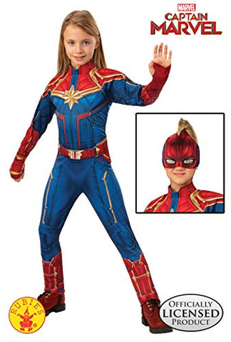 Rubie's Captain Marvel Children's Deluxe Hero Suit - Medium